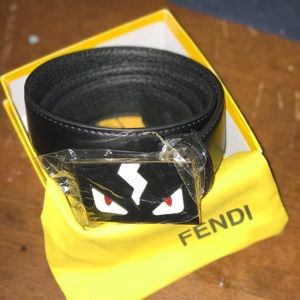 fendi monster face belt
